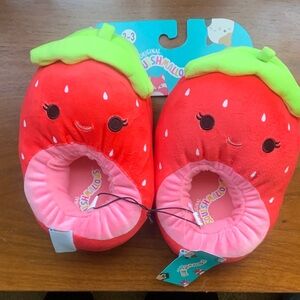 Squishmallows Strawberry Plush Slippers
